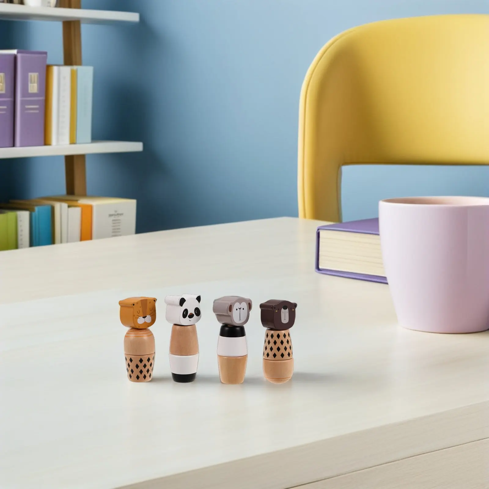 ของเล่นเสริมพัฒนาการเด็ก 4 ชิ้น: ตัวต่อสัตว์แบบมอนเตสซอรี่ ฝึกทักษะการเคลื่อนไหวอย่างละเอียด สำหรับเด็กเล็ก ฝึกการจับคู่สกรู