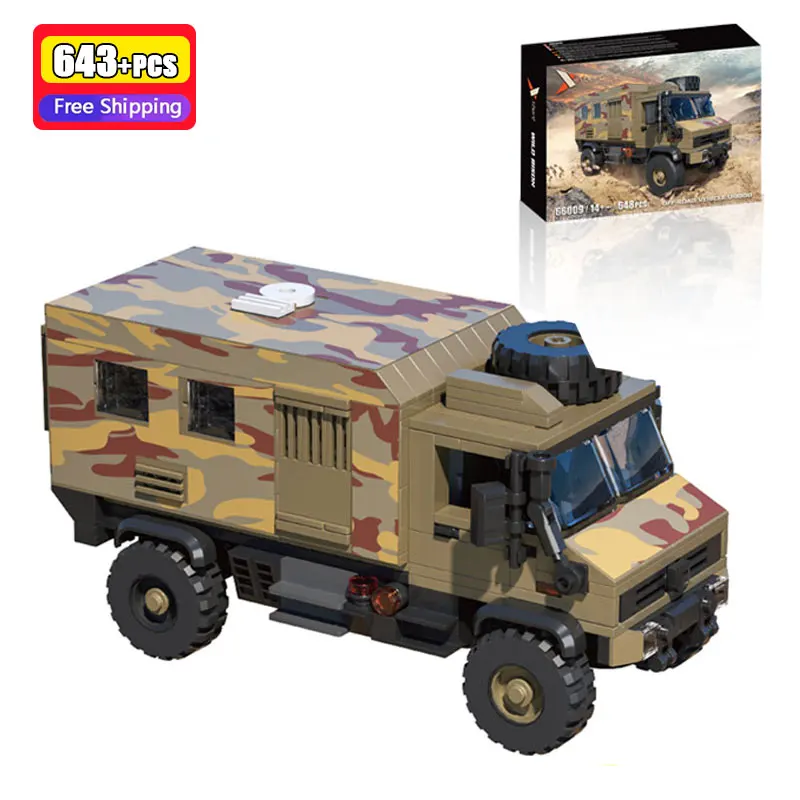 

Набор строительных блоков «Военная техника» из 643 деталей: бронемашина, танк. Развивающая конструкторская игрушка для мальчиков, подарок на день рождения.