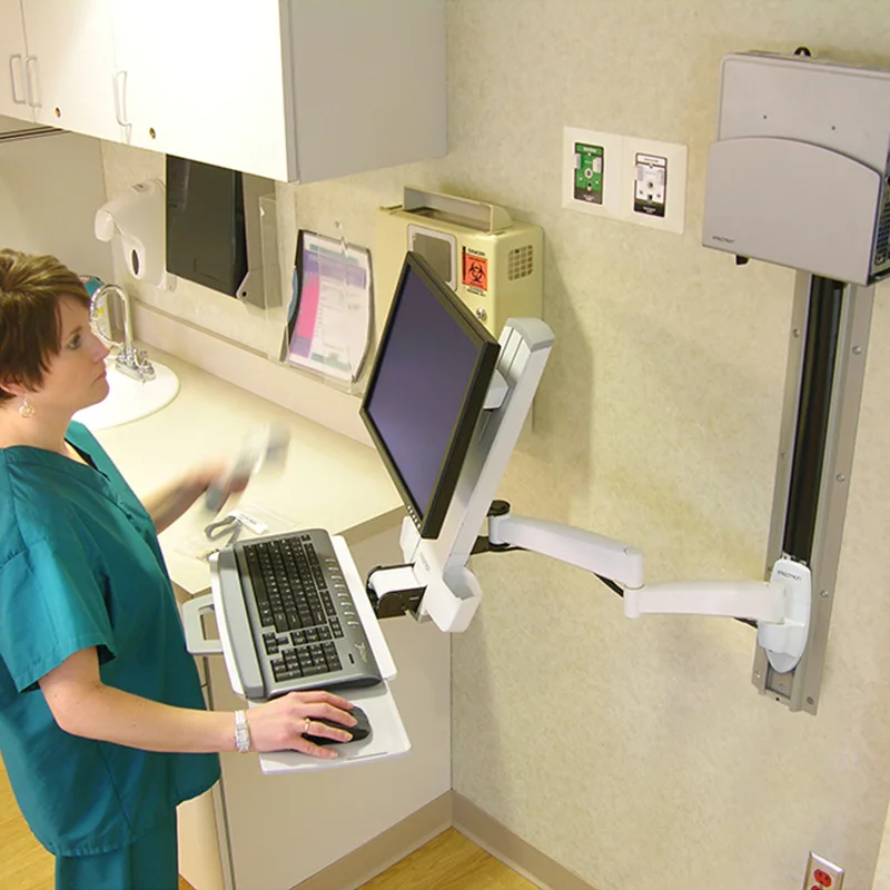 45-230-200/216 Support de moniteur table élévatrice bras de suspension mural