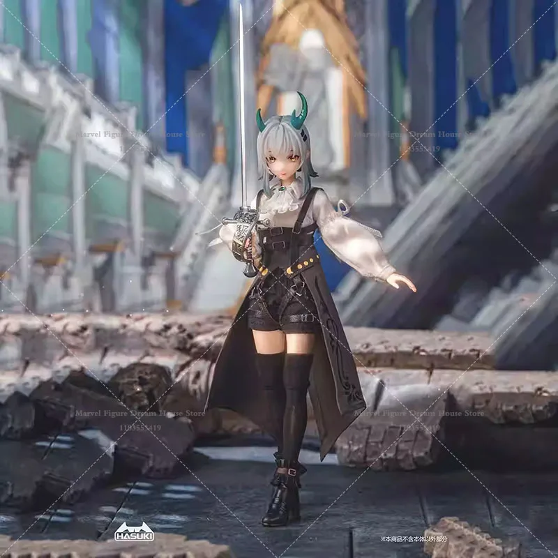 ฮาซูกิ PA008 ตุ๊กตาแอ็คชั่นฟิกเกอร์ขนาด 1/12 ซีรีส์พ็อกเก็ตอาร์ต โรส โนเบิล ไนท์ กลอเรีย ดราก้อน ซิสเตอร์ ซอว์ร์ดแมน ตุ๊กตาขนาด 6 นิ้ว