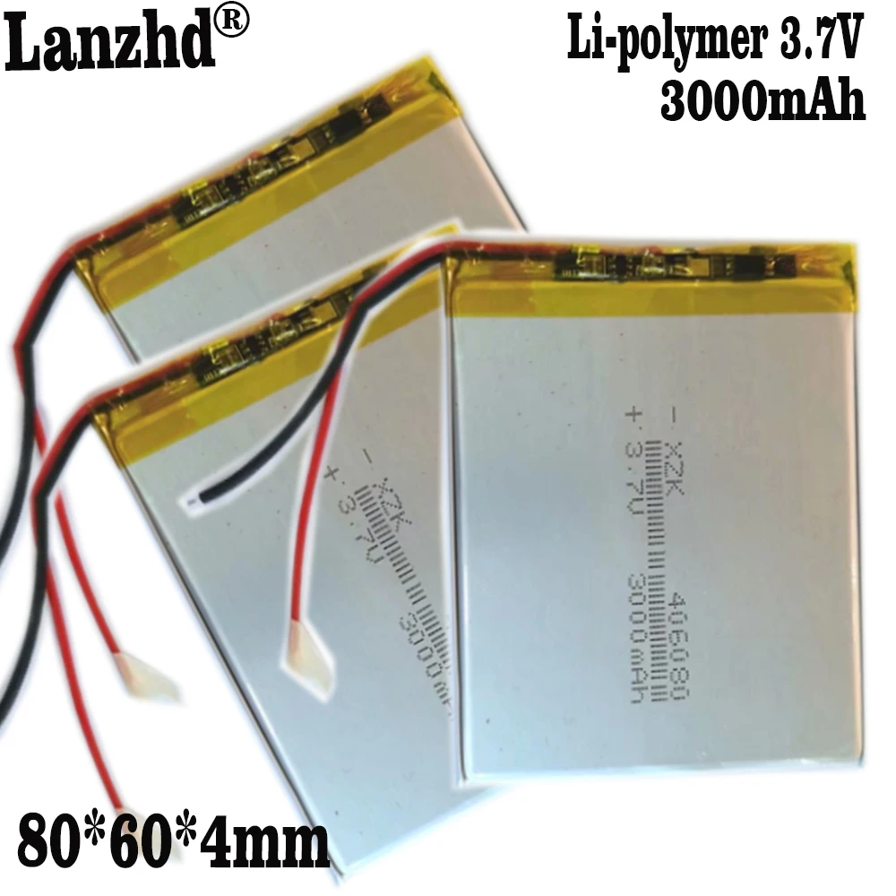 

1-10 pcs 406080 3.7V 3000mAh Polymer Li-ion Battery For Onda VX787 VX530 VX540T VX585 E-Book PDA Portable DVD 046080 395979