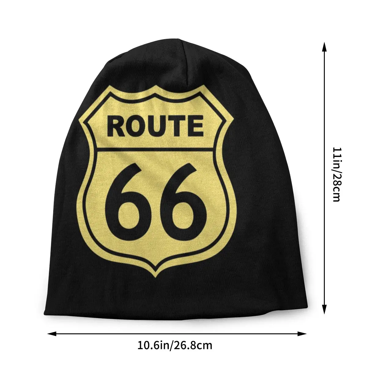 Bonnet Winter Warm Knitted Hat Women Men US Route 66 Sign Fashion Beanies Caps Adult USA Highway Beanie Hats Outdoor Ski Cap