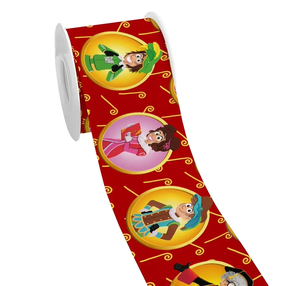 

Merry Christmas 10yards Sinterklaas Pattern Grosgrain Ribbon for Gift Wrapping DIY Sewing Art Satin Ribbon