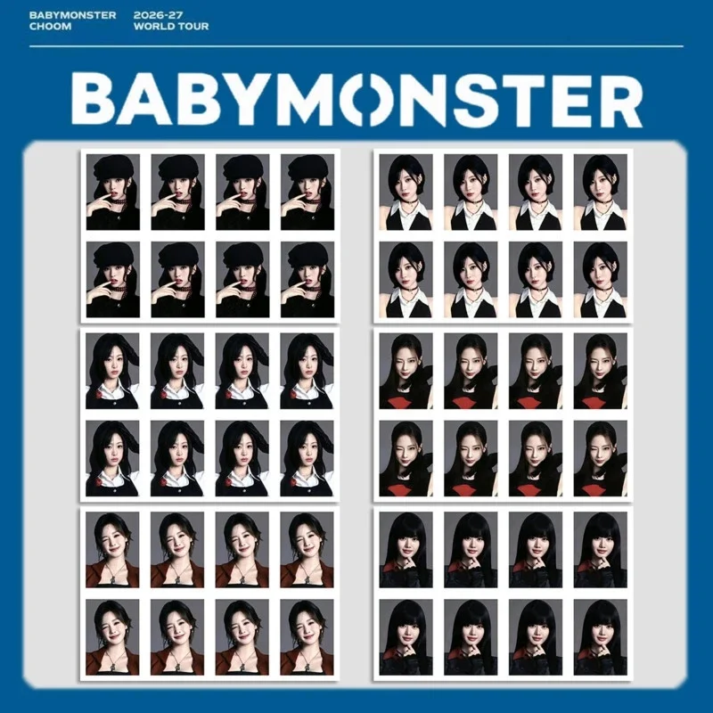 BABYMONSTER Photocard Lomo Card Kpop Album, Decoration Sticker Selfie Photo Paper Gift, For Fans Collection Birthday Party Decor