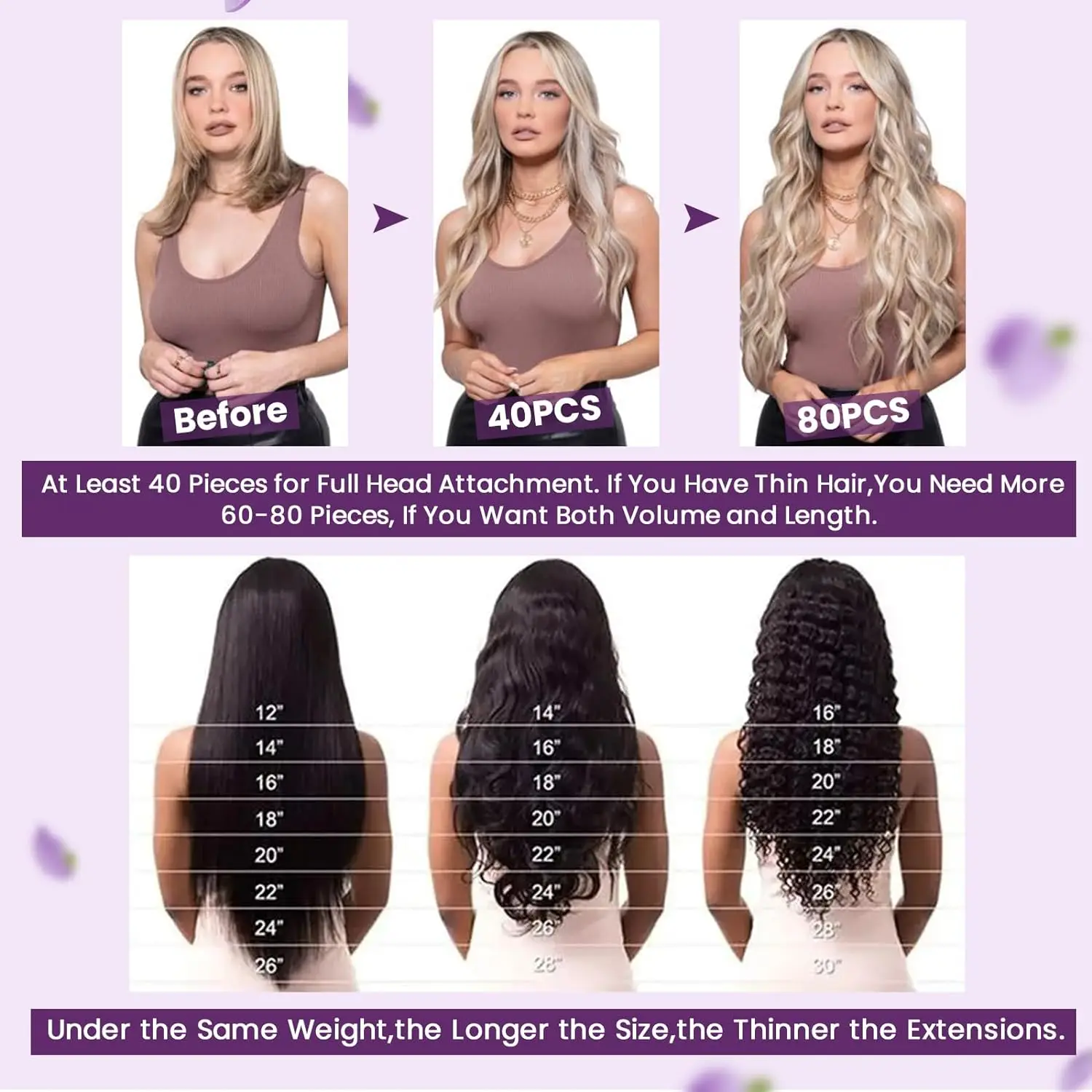 Extensiones de cinta Laavoo, cabello humano Remy 20P y 40P, cabello liso Natural, cinta adhesiva de doble cara en cabello humano, trama de piel