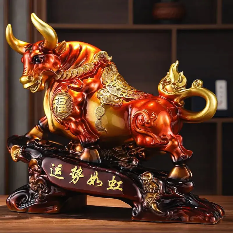 

PYJ zodiac lucky cattle sky living room ornament home entrance decoration