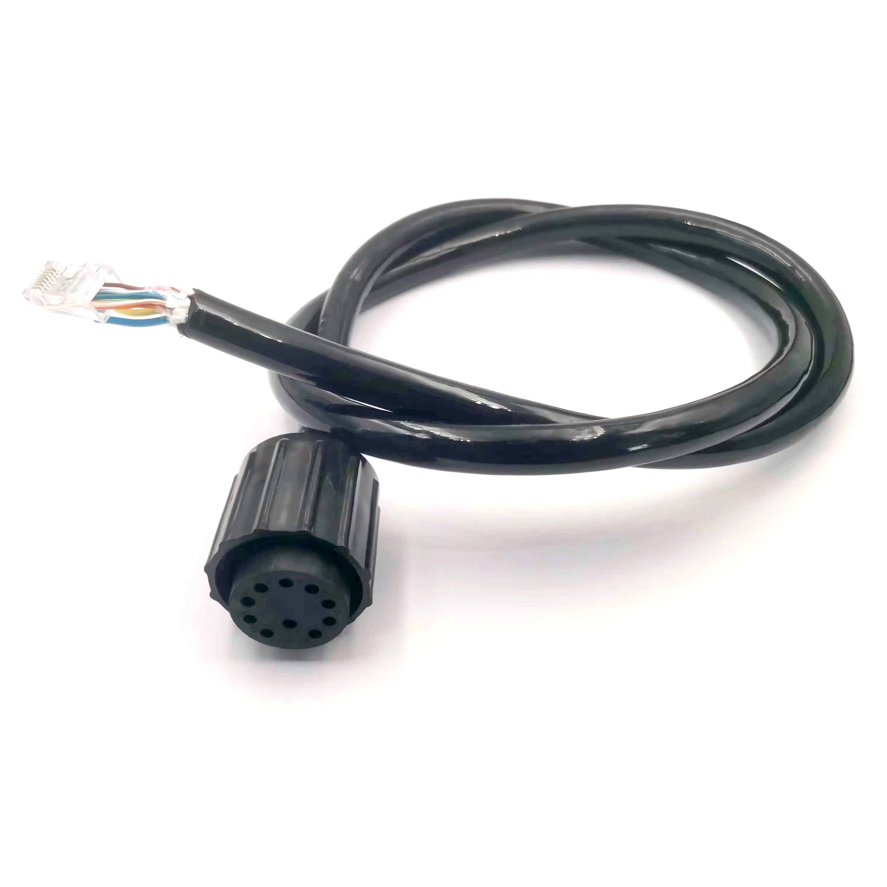 Ethernet 8 Core Waterproof Connector 6000 Meter Underwater Equipment Signal Propagation Cable Connector IP69K