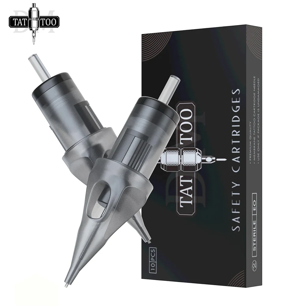 

Картриджи для тату-машинок DM, 10 шт., круглые, для контурной татуировки, 0,25 мм/0,30 мм/0,35 мм, одноразовые, стерильные, с мембраной, безопасные иглы для тату