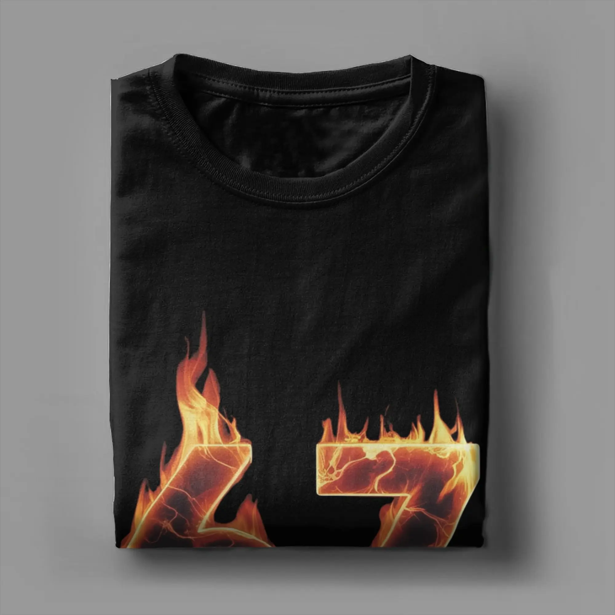 67 Flame Number Six Seven Meme Funny Fire T-Shirt Summer Leisure T-Shirts Man Cotton O-Neck Oversize Top Tees Vintage Tshirt #4