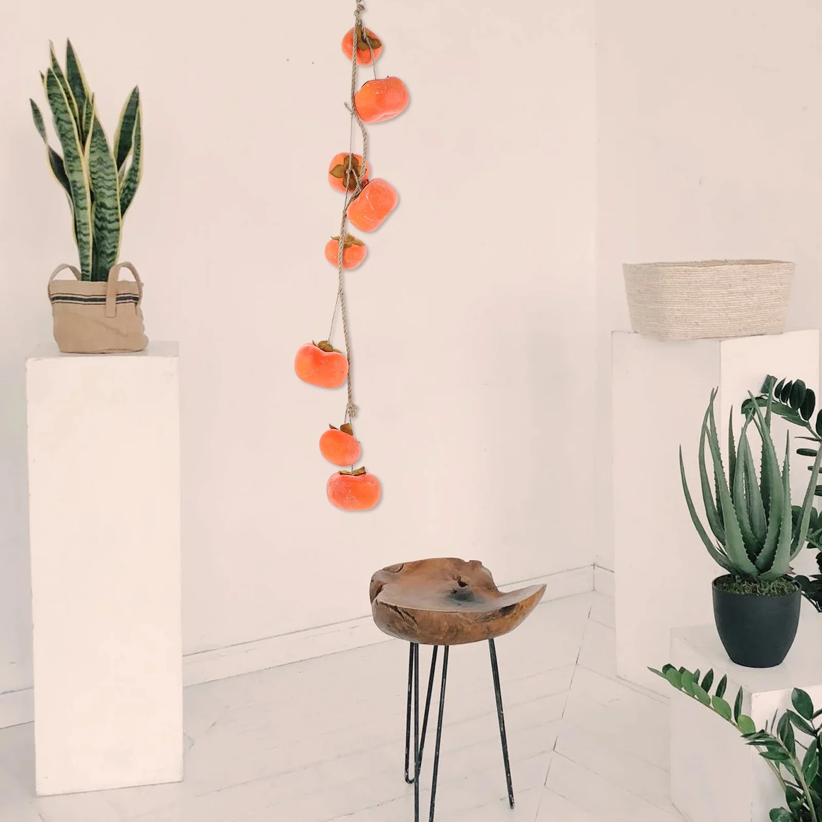 

1 pcs Simulation Persimmon Decorative Pendant Creative Home Decoration Ornament Artificial Persimmon Hanging For Indoor Outdoor