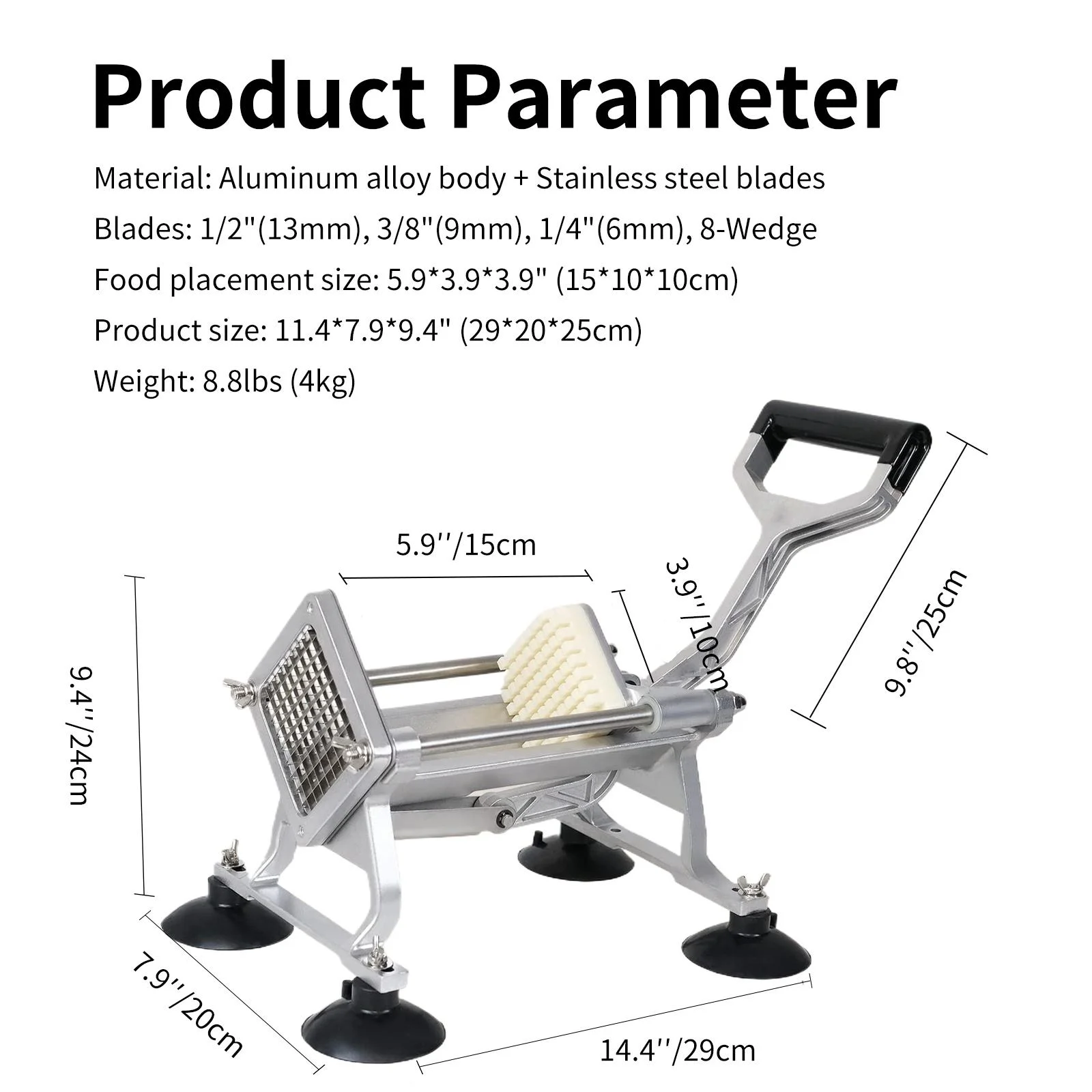 الفرنسية فراي القاطع للبطاطس المنزلية قطاعة البطاطس التجارية قطاعة البطاطس أداة تقطيع الخضراوات الفواكه القاطع معالجات الطعام