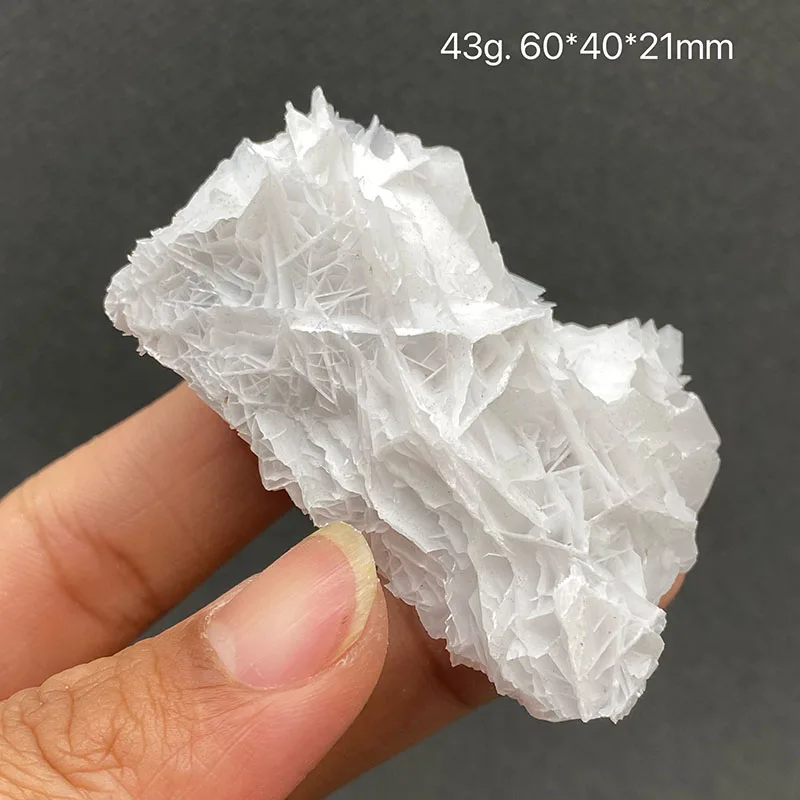 100% natural white flake calcite (fluorescent effect pink) raw stone mineral specimen healing crystal stone gemstone collection