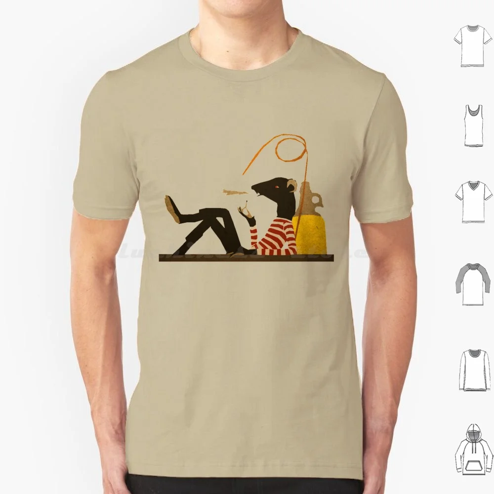 Camiseta de ratón de algodón para hombres y mujeres, estampado artesanal, Wes Anderson, William, Dafoe, frijoles, cidra, fantástico Collage de rata de Mr Fox