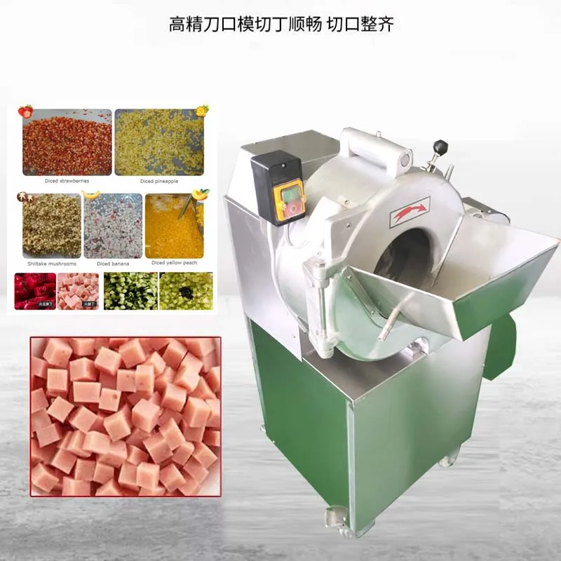 Automatic Vegetable Fruit Carrot Tomato Slicing Machine Onion Apple Aloe vera Cube Cutting Cubing Dicer Machine