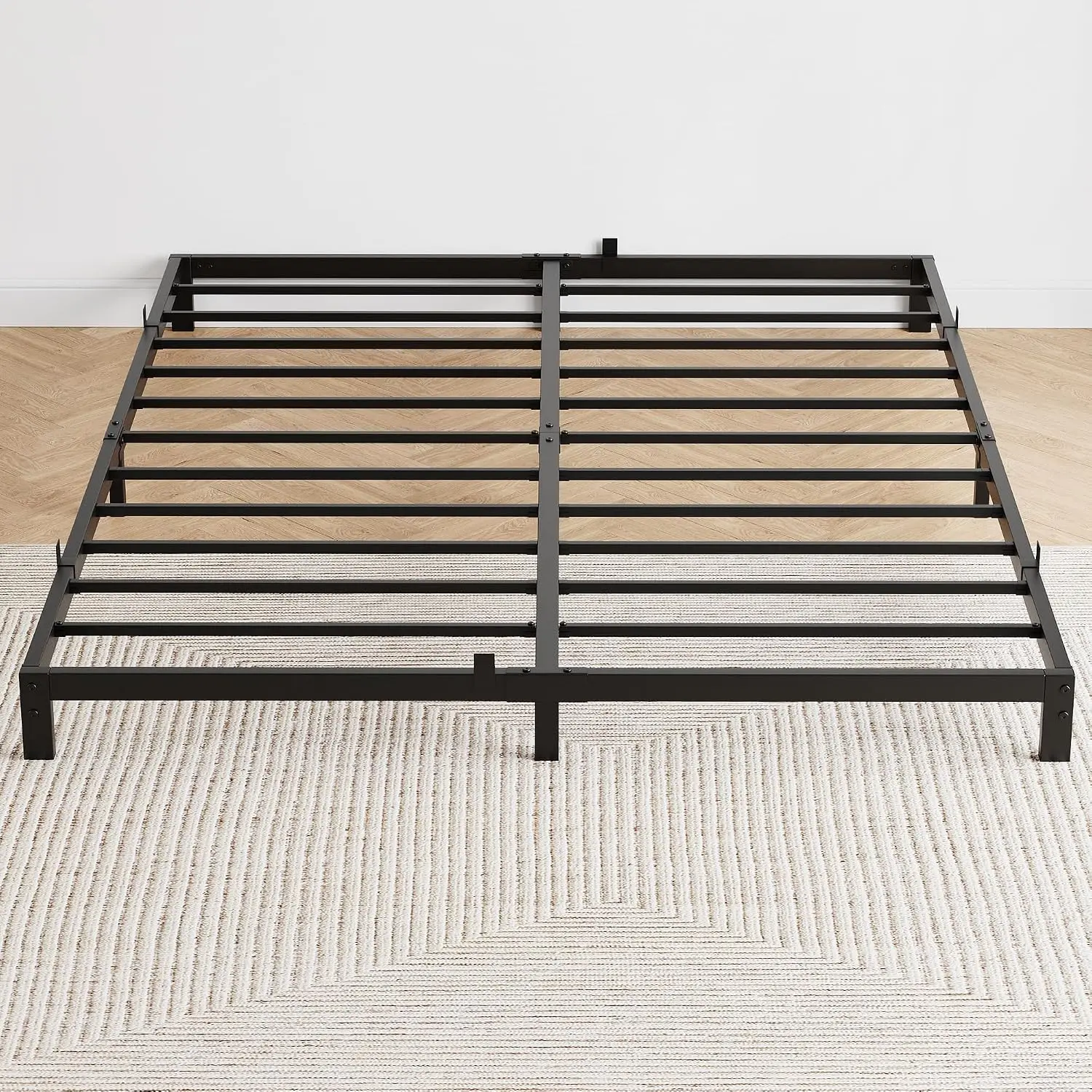 Garvee 6 Inch Heavy Duty Metal Queen Bed Frame with Under Bed Storage No Box Spring Needed Platform Bed Base Modern Iron Bedstead for Bedroom Apartment
