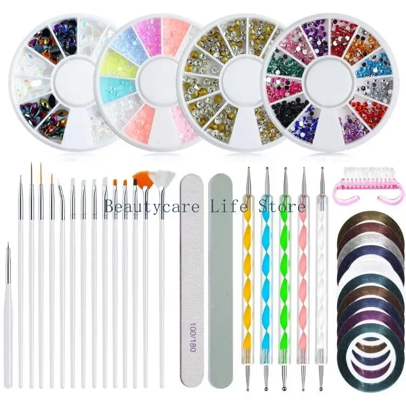 652C Versatile Gel Manicure Tools Polish Sequins Decoration Art Pen Suitable for Home Salon Travel Accessories