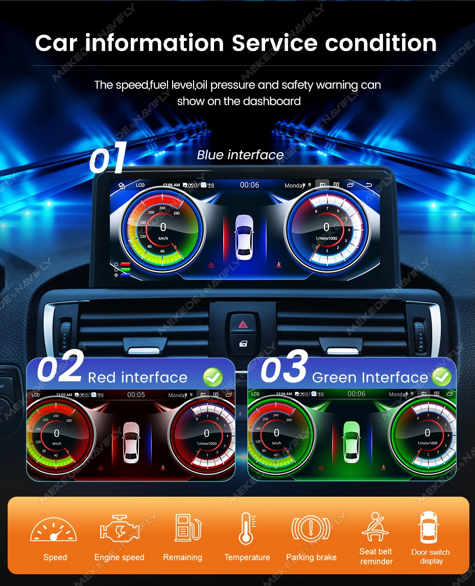 Image 3: Autoradio multimédia MEKEDE Android 15 pour BMW Série 5 E60 E61 E63 E64 Série 3 E90 E91 E92 E93 CCC CIC DSP Carplay GPS