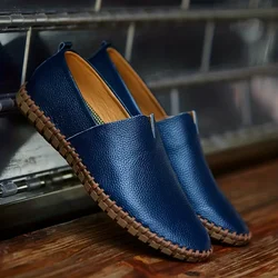 2024 New Men Loafers Non Slip Flats Breathable Slip on Casual Shoes for Male Work Office Driving Sneakers Business leather shoes