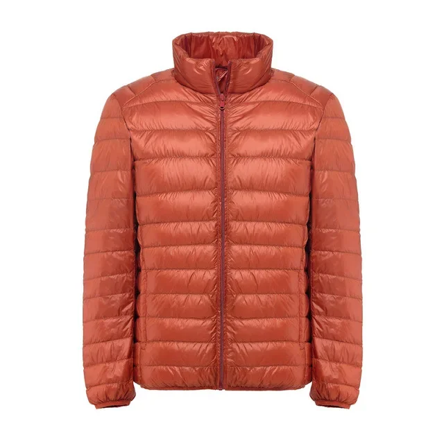 Men New White Duck Down Jacket Ultra Light Thin Jackets Stand Collar Outerwear New Arrival Autumn M-6XL
