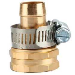 1/2pcs 3/4 Inch Garden Hose Repair Mender Kit Hose Connector Male Female With Tightening Clamp For Water Faucet Garden Hose