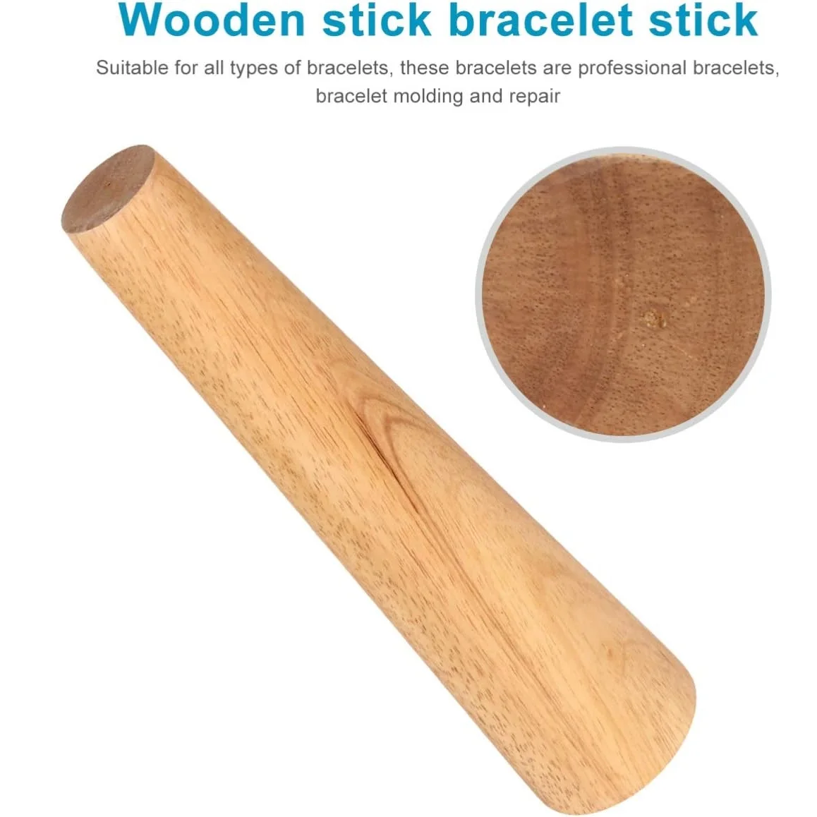 

Professional Wooden Oval Bangle Mandrel for Bracelet Sizing and Wire Wrapping Jewelry Making Tool
