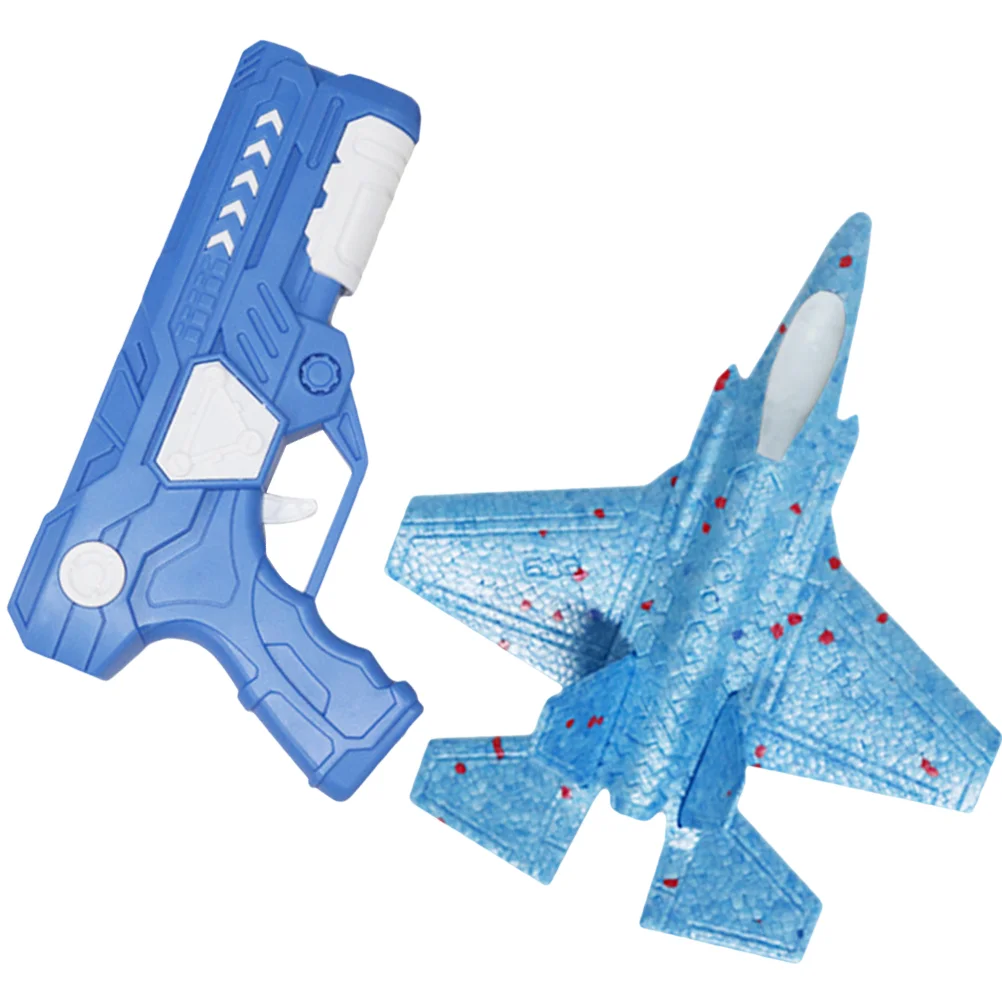 

2pcs Kids Outdoor Shooting Airplane Toy Foam Catapult Aircraft LED Lights Flexible Birthday Gift for Boys Remote Control