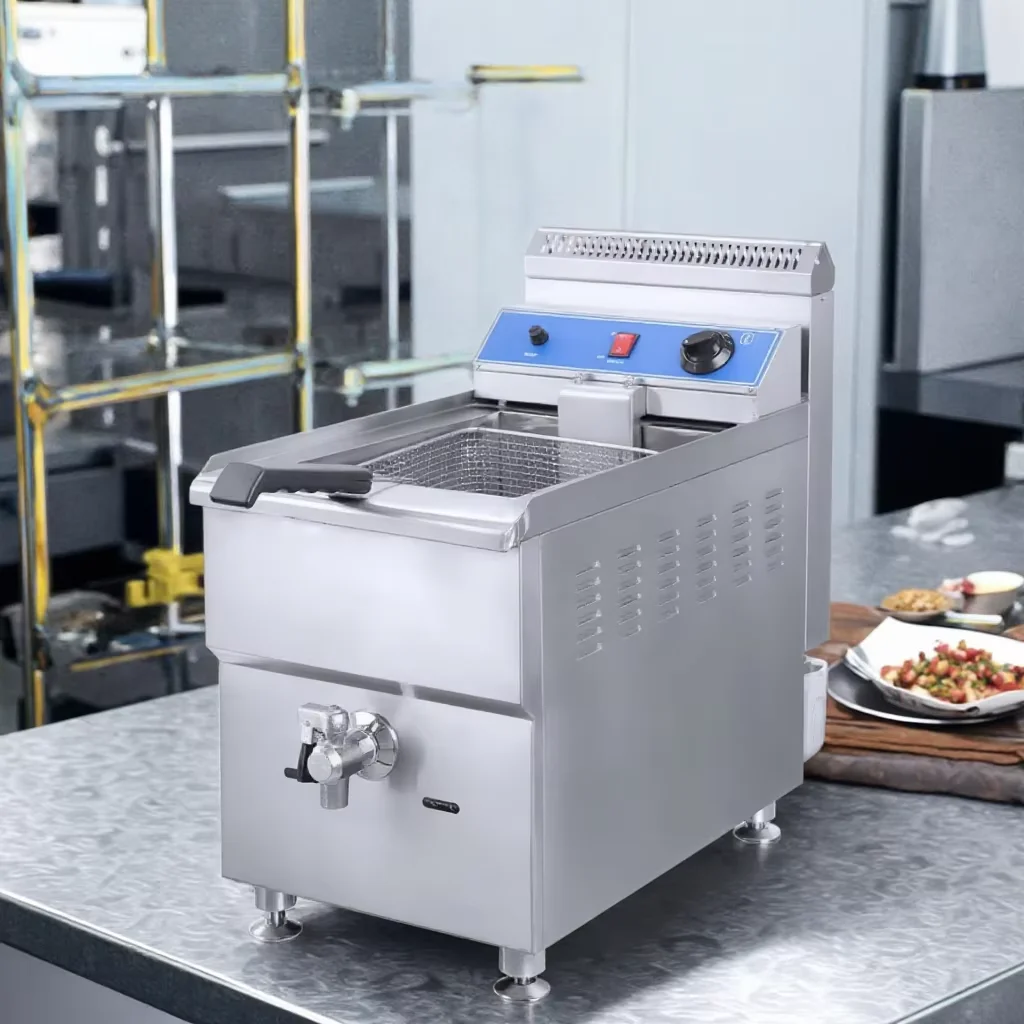 FryerHot Sales Low Price Counter Top Commercial 1-tank 1-basket Gas Deep Fryer For Chicken/lpg Gas Deep Fryer For Sale
