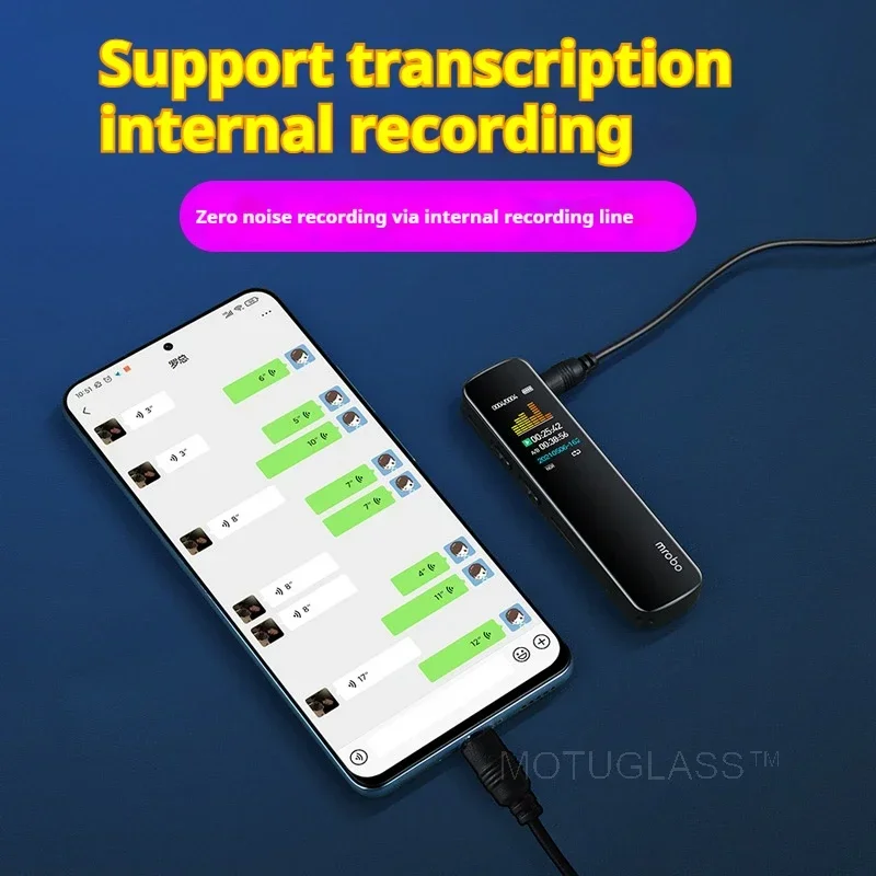 Gravador de voz profissional com redução de ruído, dispositivo de transcrição de grande capacidade para estudantes, bateria de longa duração, gravador de sala de aula
