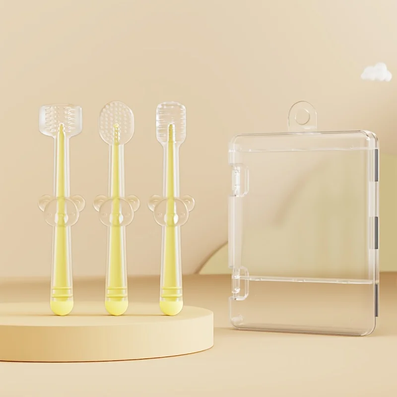 1 cepillo de dientes para dientes de bebé, herramienta de limpieza de revestimiento de lengua de limpieza bucal para bebé, cepillo de dientes para bebé, cepillo para recubrimiento de lengua de bebé, o suave