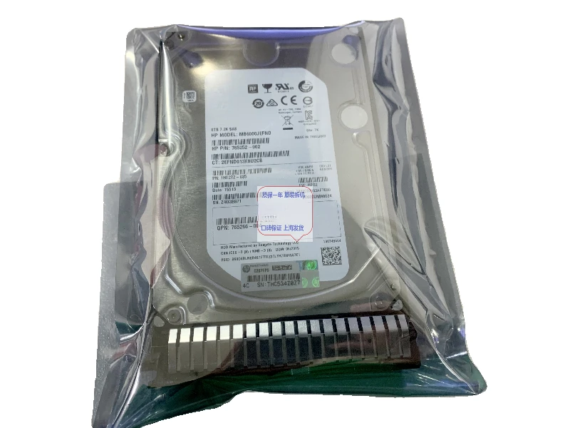 

Для HP 765259 -B21 765864 Жесткий диск 6T SAS 7.2K 12G MB6000JEFND б/у