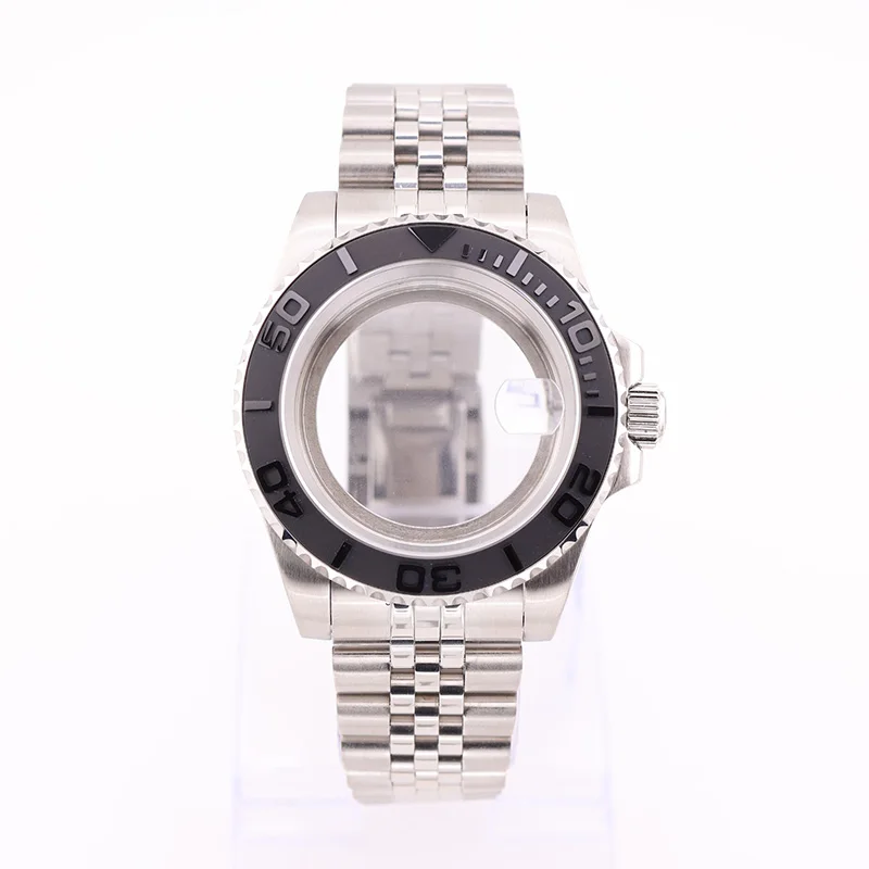 40mm 골드 서브마리너 시계 케이스, 쥬빌리 브레이슬릿, 세이코 모드 키트용 자동 남성용 손목시계 교체 부품