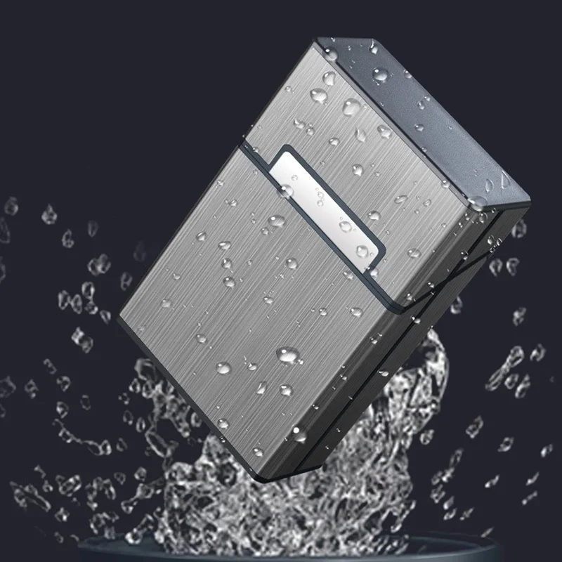 Portable Slim Aluminum Cigarette Case Regular King Size Plastic Cigar Tobacco Holder Box Storage Container Smoking Accessories