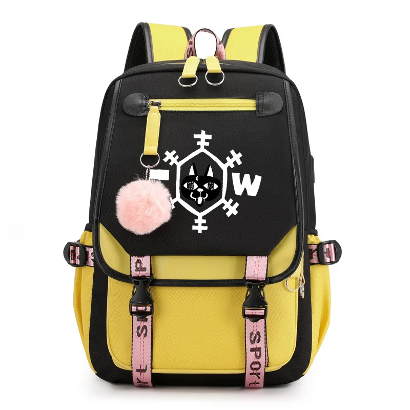 Teenager neue Mode USB Reißverschluss Rucksack Straße cool große Kapazität Rucksack hochwertige Anime Rucksack Schule Schultaschen