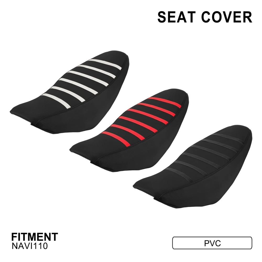 PVC Striped Gripper Soft Seat Covers Motorcycles Accessories Waterproof Scratch Wear Resistant For Honda Navi110 Dirt Pit Bike