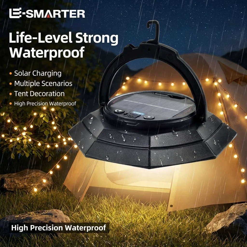 Outdoor Emergency Lighting Ultra-Bright Solar Camping Lantern, Long-Lasting Tent Lamp Built with Convenient Charging Function