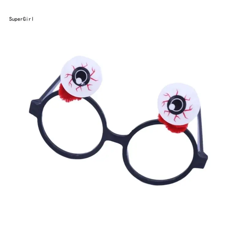 Halloween Party Eyeglasses Cosplay Costume Glasses Accessories Scary Eyeball Eyewear Decorative Glasses Festival Props J78E