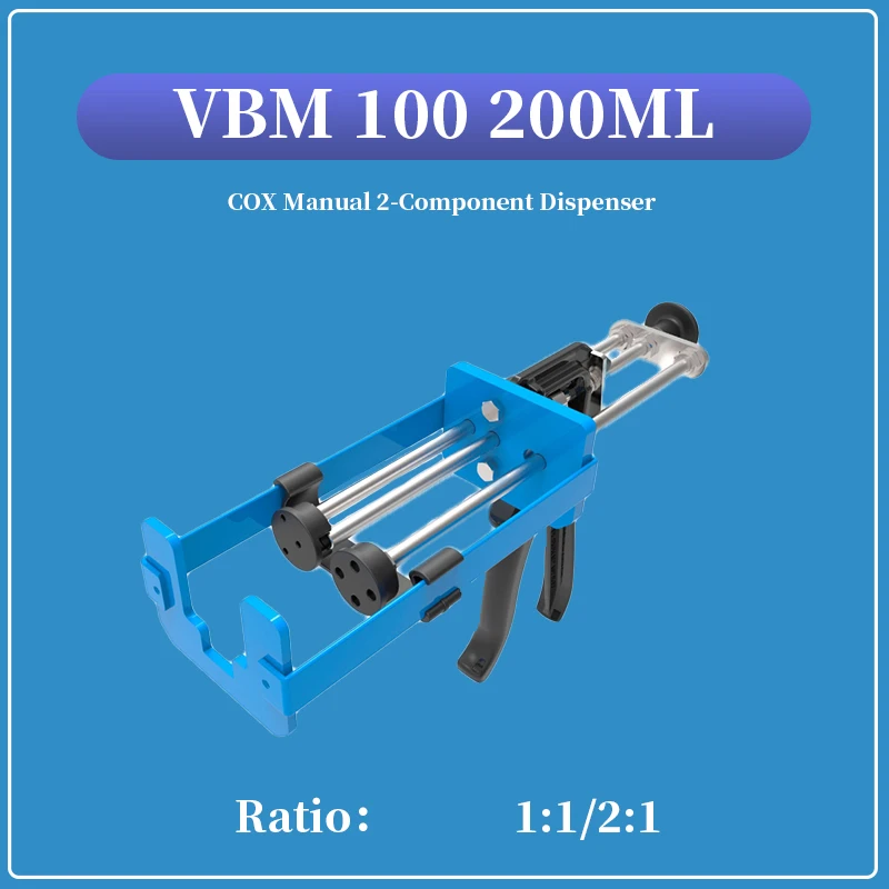 

SULZER COX VBM 100 A 2-Component Manual 200mL 1:1 Dispenser For Cartridges Save Pressure Industrial Gun Cartridge Sealant Durabl