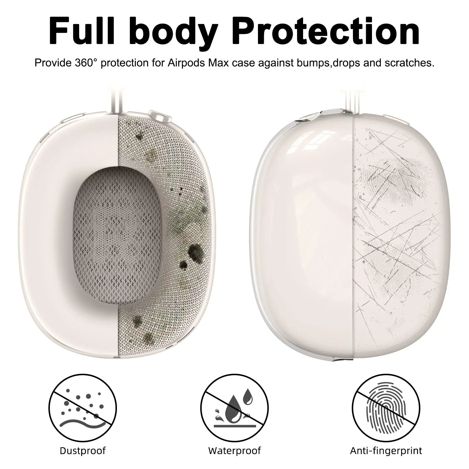 Etui na słuchawki AirPods Max 2/1, pokrowiec 【4 w 1】 Zestaw akcesoriów do słuchawek dla kobiet i mężczyzn, ochraniacz na słuchawki Apple AirPod Max