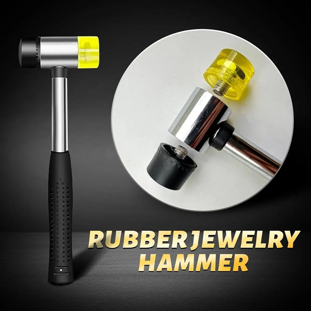 Ring Sizer Mandrel Measuring Tool, Jewelry Rubber Mallet Hammer, Wire Wrap Rings Tools, Metal Finger Size Stick [2026 MOCC]