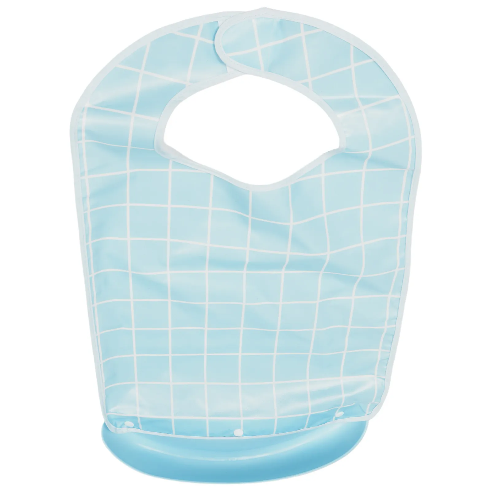 Adult Bib Reusable Elderly Eating Bib Silicone Waterproof Clothing Protector Crumb Catcher Senior Dining Bibs for Adults