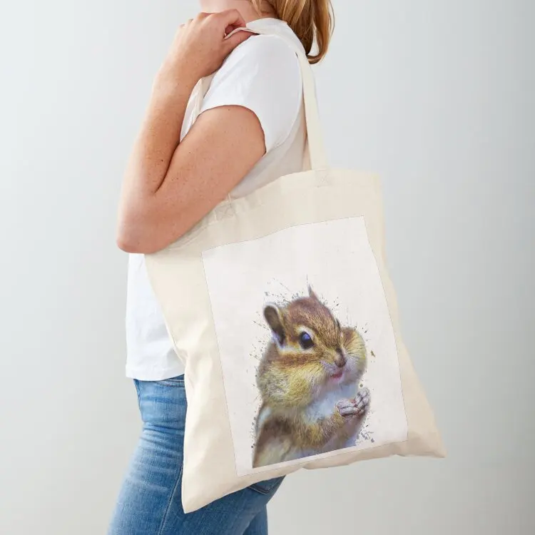 

Chipmunk watercolor animals nursery decor Tote Bag foldable reusable bag Woman shopper bag handbag Candy bags