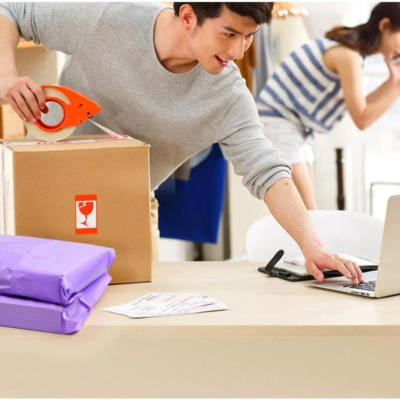 Afbeelding 5: 50 Stuks Paars Verzendzakken Ondoorzichtige PE Plastic Express Envelop Opslag Witte Kleur Mailing Zakken Zelfklevende Afdichting Koerier Tas