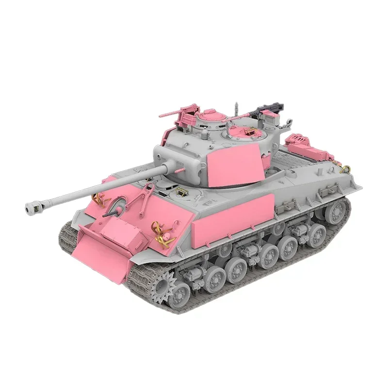 1/35 Model Ryefield RM-5092 M4A3 Sherman Thunder VII Kit Model Mainan Diy Skala Perakitan Awal