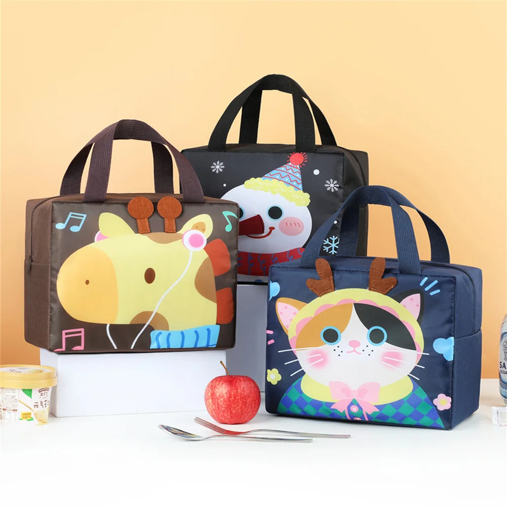 

Thermal Food Container Creative Oxford Cloth Lunch Tote Cute Animal Lunch Bag Waterproof Portable Insulated Bag For Picnic