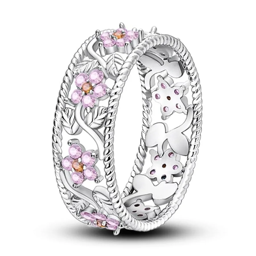 

925 Sterling Silver Moon as Gifts for Women Colorful Cubic Zirconia Crown Stackable Vintage Set Size