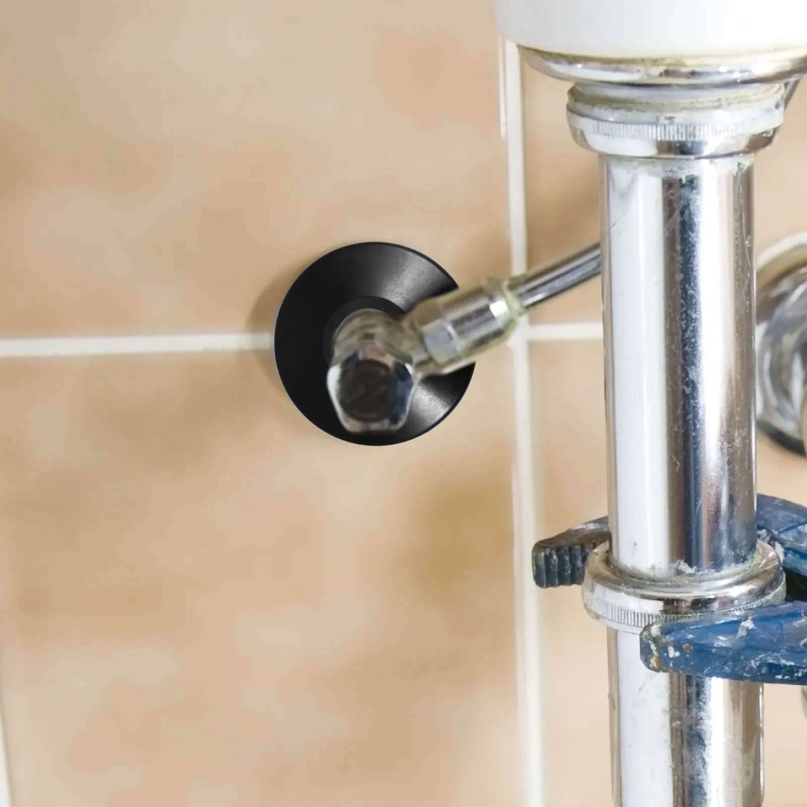 

10pcs Plates Bathroom Decor Plastic Plumbing Fittings Toilet Covers Design Durable Split Flange For Radiator Pipes Under