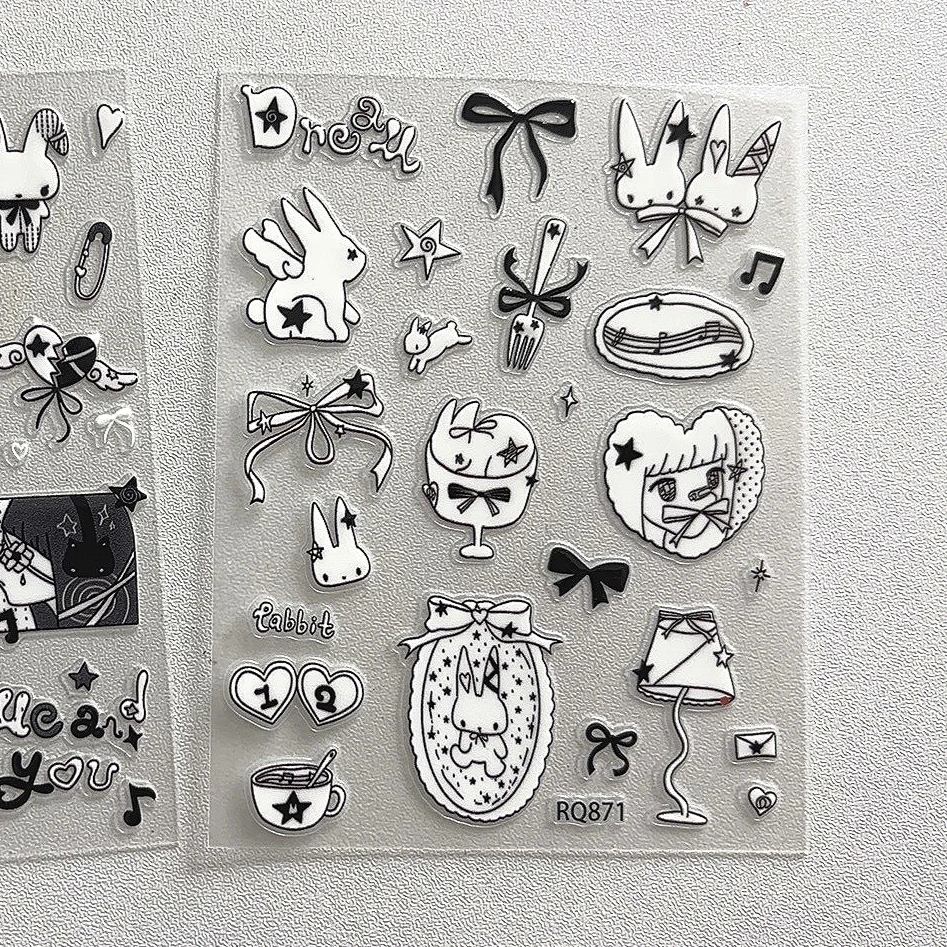 

Y2K Cute Angel Rabbit Stickers DIY Scrapbooking Phone Journal Decoration Sticker School Stationery