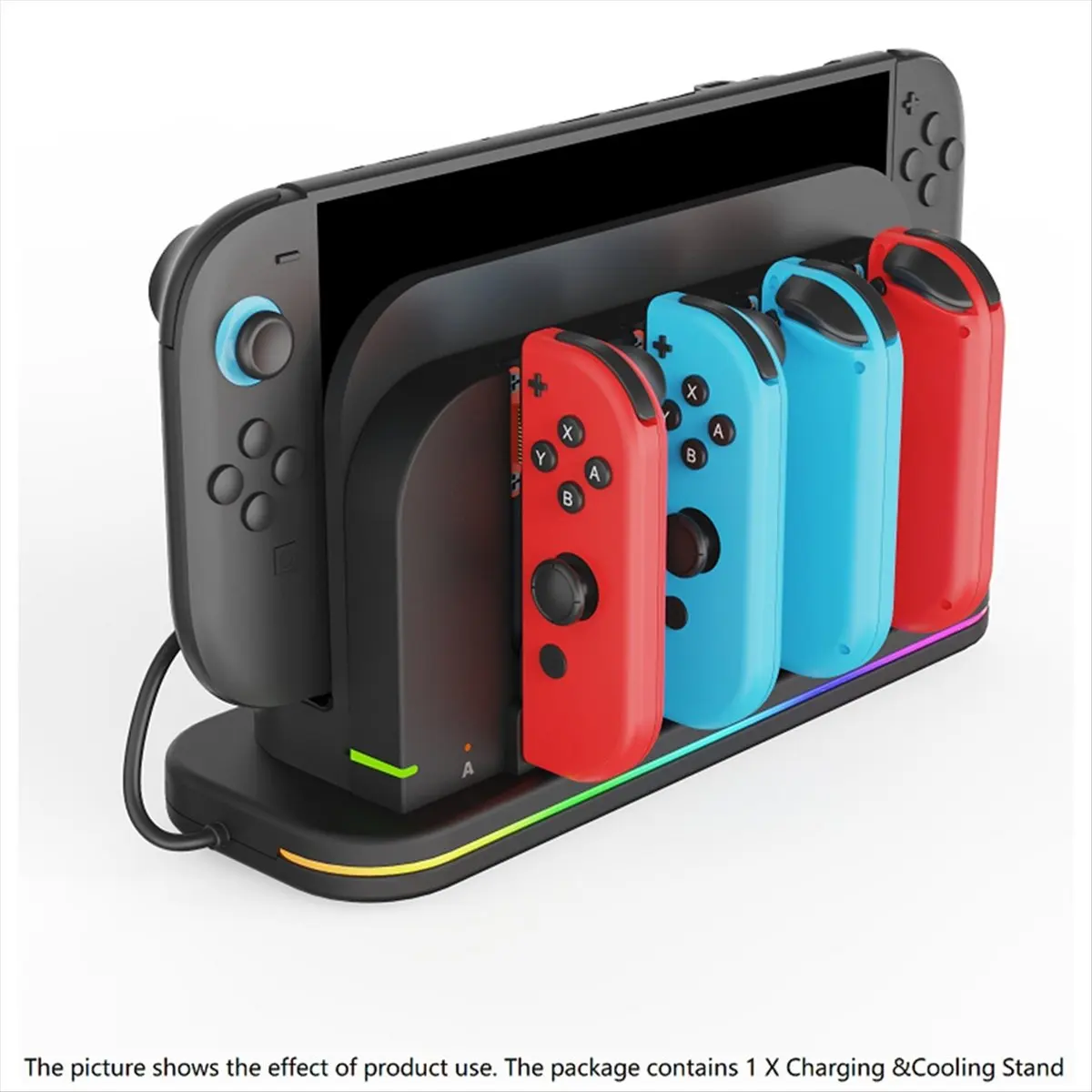 Charging Dock for 2 Host Storage Handle Charging Dock for Switch / OLED / Switch2S Cooling Charging Stand