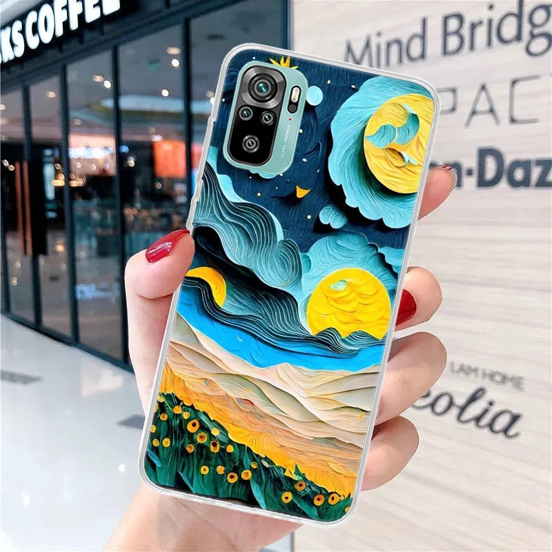 Natural Trees in Mountain Ranges Soft Phone Case for Xiaomi Redmi 12 12C 9 9A 9C 9T 10 10A 10C 8 8A 7 7A 6 6A K70 K60 Pro K40 K2