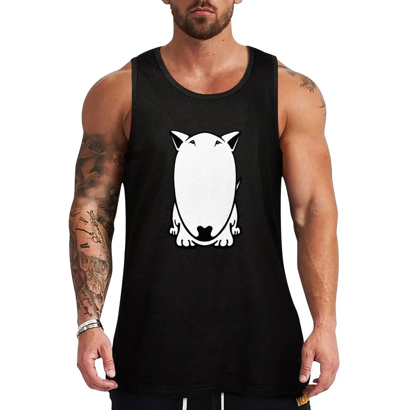 

Mini Bull Terrier Tank Top summer clothes man 2025 sleeveless shirt man Men's clothing brands Men's vest